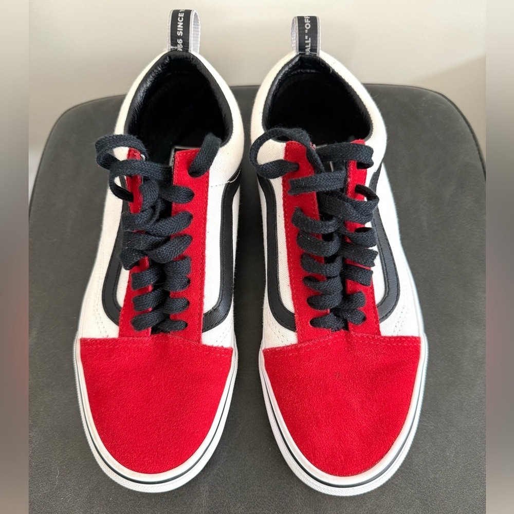 Vans Red Black and White Old Skool Sneakers